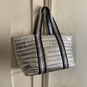 Think Royln silver metallic tote NEW